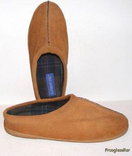 London Fog Mens Slippers Mules Shoes 12 M Brown Fabric
