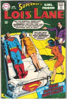 Supermans Girlfriend Lois Lane Comic 82 DC 1968 VG