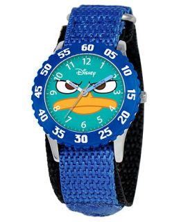 Disney Watch, Kids Agent P Time Teacher Blue Velcro Strap 31mm