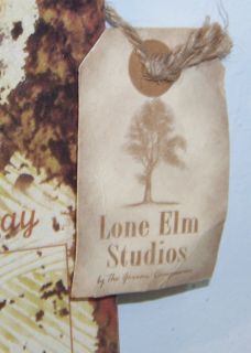 Lone Elm Vintage Rustic Perpetual Metal Shabby Paris Chic Bird