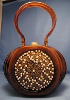 Vintage Llewelyn Lucite Purse Handbag