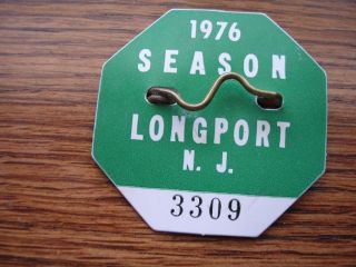 Original 1976 Longport Beach New Jersey Beach Tag Badge