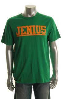 Local Celebrity New Green Graphic Front Crew Neck Short Sleeve T Shirt