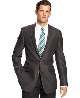 Kenneth Cole Reaction Jacket, Charcoal Check Blazer Slim Fit