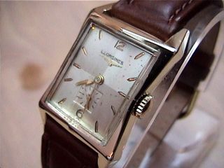 14k Solid Gold Vintage Longines Wrist Watch 1950s 9LT Model 30gr