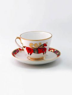 Lomonosov Porcelain Red Horse 2pc