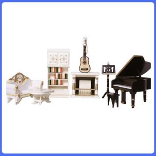 Dollhouse Hand Made Music & Lounge Room 112th Scale Wooden Furniture