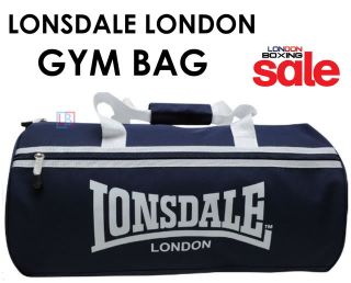 Lonsdale London Large Blue Barrel Shaped Gym Sports Weekend Bag