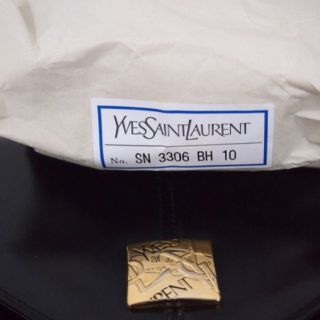 Vintage Yves Saint Laurent YSL Single Handle Huge Stitched Logo