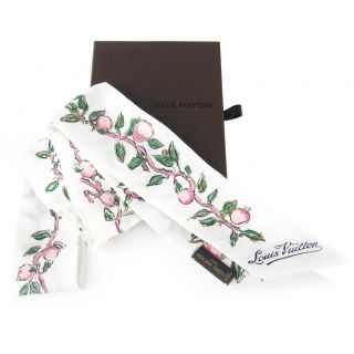 Louis Vuitton Limited Edition Cherry Blossom Long Silk Scarf Wrap Belt