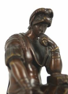 Antique Bronze Sculpture Lorenzo de Medici Michelangelo