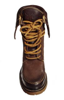 Frye Womens Boots Owen Lace Up Dark Brown Oiled Suede 76721 Sz 7 5 M