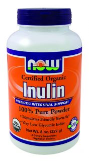 Inulin Prebiotic FOS Powder by Now Foods 8 oz Powder