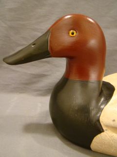 Vintage G Lowenthal Hang Painted Canvasback Drake Boyd Duck Decoy