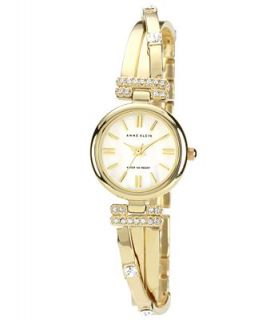 Anne Klein Watch, Womens Gold tone X Shaped Bangle Bracelet 22mm 10