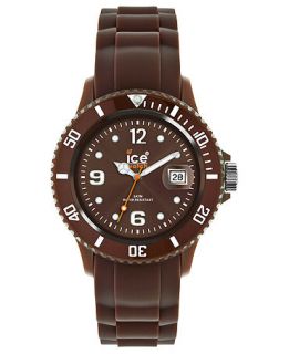 Ice Watch Watch, Womens Ice Chocolate Brown Silicone Strap 43mm