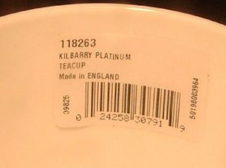 WATERFORD KILBARRY PLATINUM TEA CUPS NEW W/ TAGS No 118263 LOW PRICE