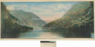 Adirondacks Lower Ausable Lake Antique Hand Tinted Art Photo by