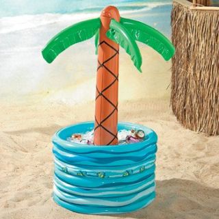 Inflatable Palm Tree Beer Cooler Hawaiian Luau Tiki Bar