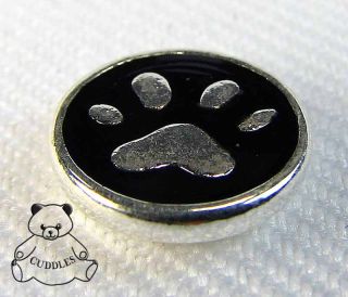 Paw Print Lotti Dotties Charm Dot Magnetic Jewelry Silver Plated Dog