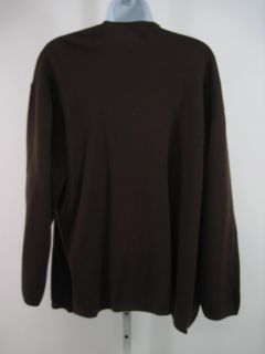Luciano Tempesta Brown Zipper Cardigan Sweater Top Sz P