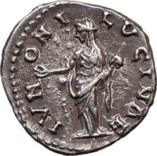 Lucilla Lucius VERUS Wife 166AD Ancient Silver Roman Coin Juno Mars