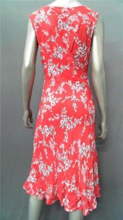 Lucy Love Misses s Floral Print Empire Mid Calf Semi Formal Dress Red