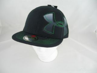Mens Under Armour Shadow Fitted Cap Hat Lid Black or White 7 /12