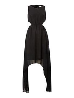 True Decadence Contrast fishtail dress Black   