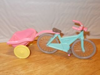 Fisher Price Loving Family BICYCLE & CART Dollhouse Parts Furniture