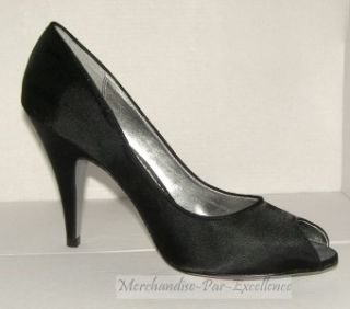 Luichiny Black Satin High Heel Nona Shoes New 10