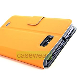 Luxmo Dolce Orange Foldable Stand Pouch Case Cover for Samsung Galaxy