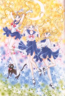 Sailor Moon Luna Cat Sitting Suction Cup Anime Manga Figure RARE 1996