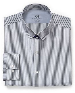 Geoffrey Beene Dress Shirt, Stripe Long Sleeve Shirt   Mens Dress