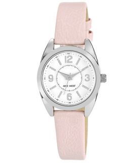 Nine West Watch, Womens Blush Pink Leather Strap 30mm NW 1373WTPK