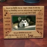 Personalized Loyal Dog Wood Picture Frame