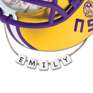LSU Tigers Football Babys First Ornament with Personalization Kit