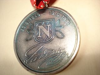 Aque Ludwig II Koenig V Bayern Silver Medal Ribon RARE