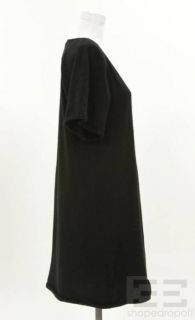 Lutz Patmos Black Cashmere V Neck Shift Dress Size M
