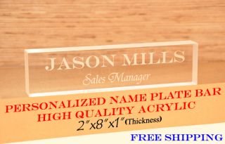 Acrylic Name Plate Desk Bar Free Personalized Nameplate Plus Free