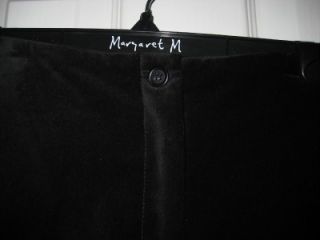 Margaret M Black Velvety Pants Sz 14 $168