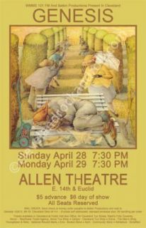 Genesis 1974 Cleveland Concert Poster