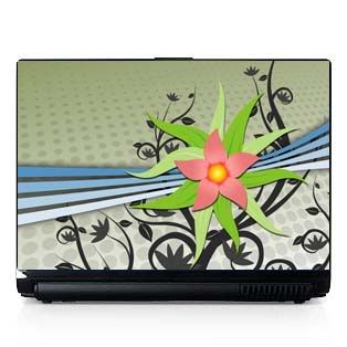Laptop Computer Skin Fits PC or Mac Flowers 046