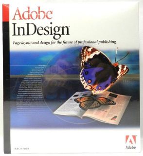 Adobe InDesign Page Layout Design Software for Macintosh Mac New