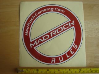 Mad Rock Climbing Shoes No Rules Sticker Decal LRG New