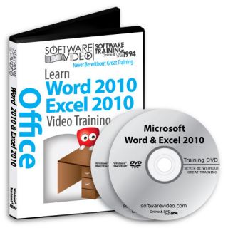 Microsoft Word Excel 2010 Video Training Tutorials 2 DVD Mac PC