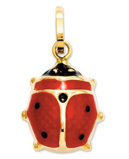 14k Gold Charm, Red Enamel Ladybug Charm   Bracelets   Jewelry