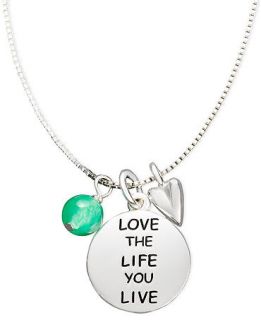 Sterling Silver Pendant, Love The Life You Live   Necklaces   Jewelry