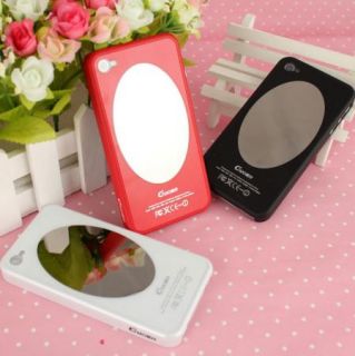 White Guoer Magic Mirror Makeup Mirror Case Cover for iPhone 4 4S