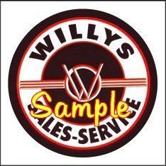 Willys Service 3x3 Sticker Decals Vinyl Signs Gas Globes